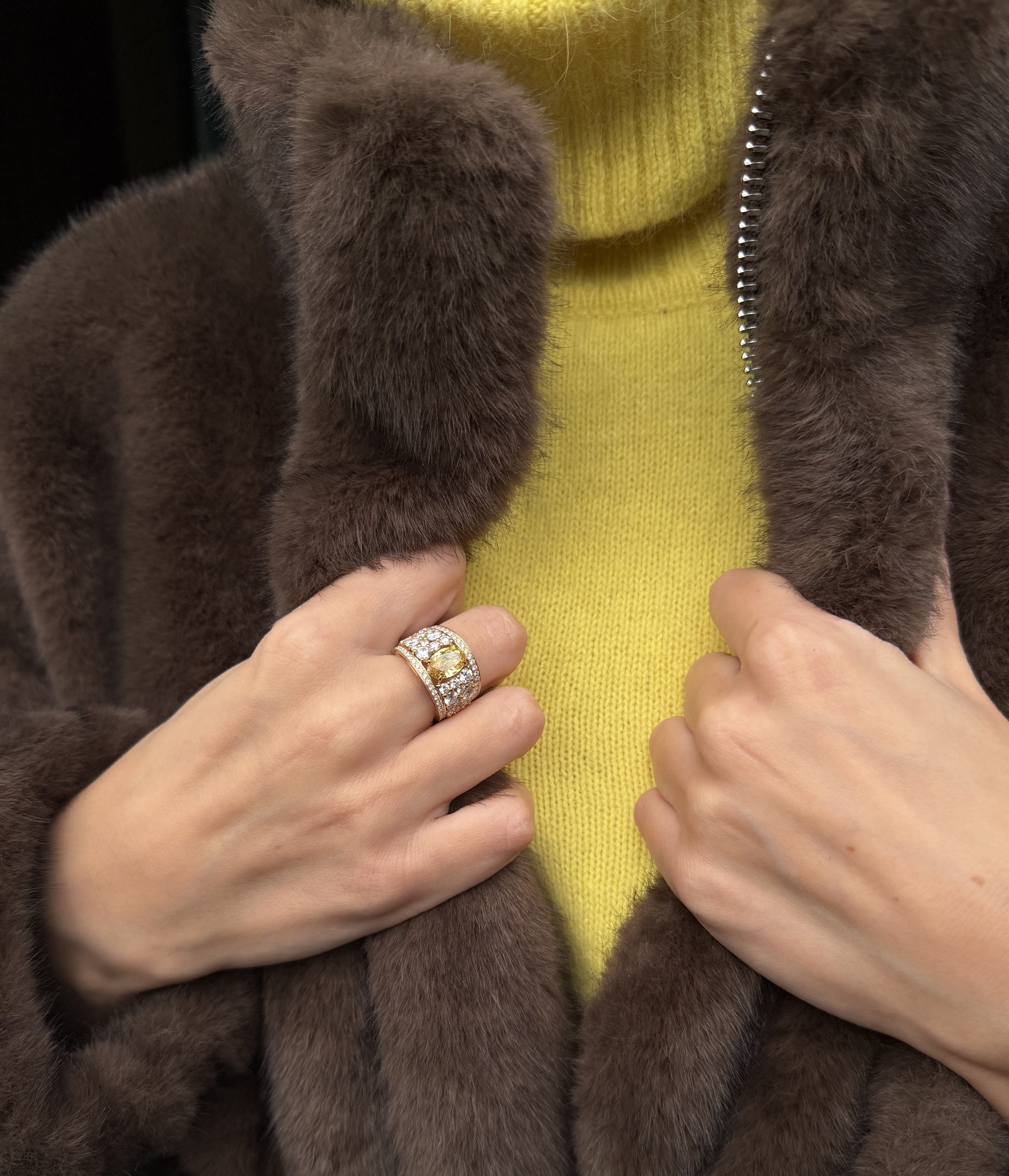 Bague bandeau sur mesure - diamants de laboratoire - Maison française Exquisite Lab Diamonds