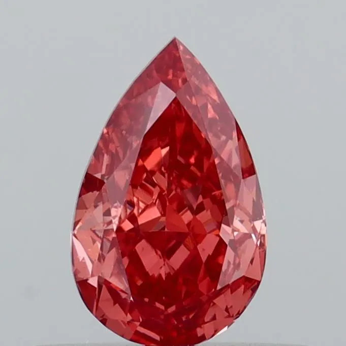 0.50ct Pear Lab Grown Diamond (Colour Fancy Vivid Brownish Pink, Clarity VS2, IGI Certified)