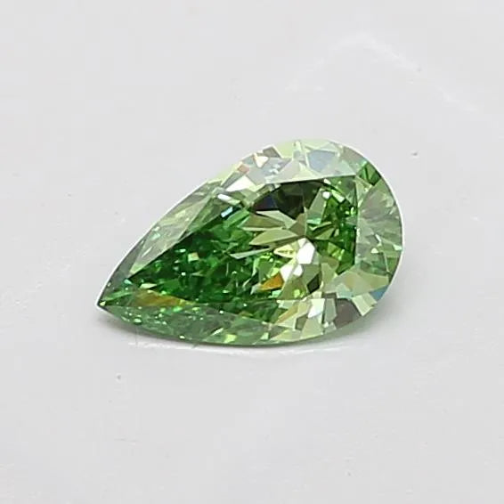0.61ct Pear Lab Grown Diamond (Colour Fancy Vivid Green, Clarity VS2, IGI Certified)