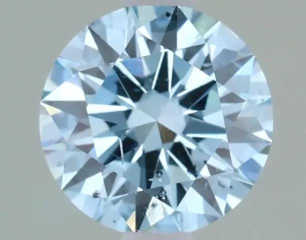 0.70ct Round Lab Grown Diamond (Colour Fancy Greenish Blue, Clarity SI2, Cut GD, IGI Certified)