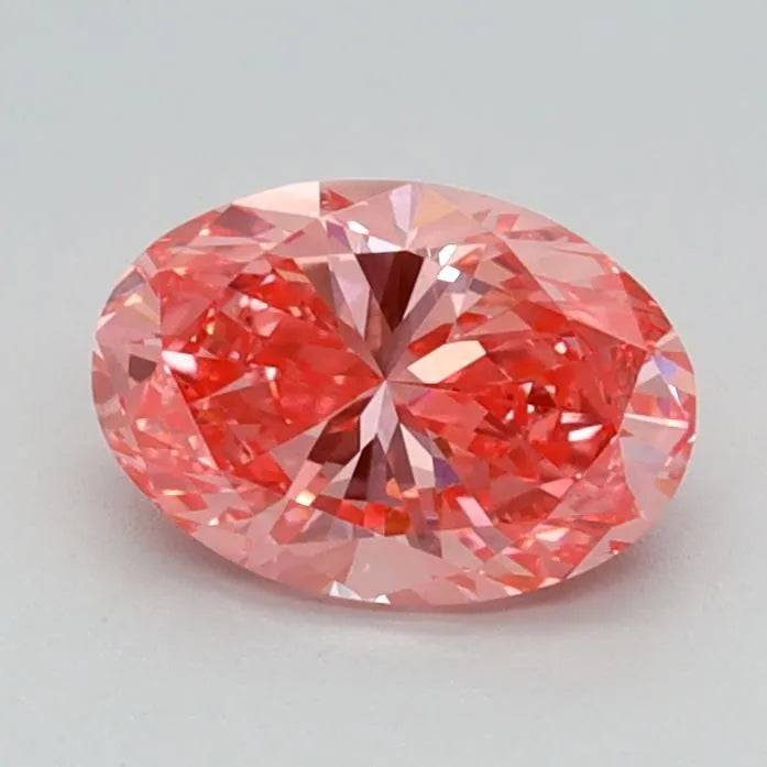 0.72ct Oval Lab Grown Diamond (Colour Fancy Vivid Pink, Clarity VS1, IGI Certified)