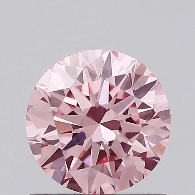 0.74ct Round Lab Grown Diamond (Colour Fancy Vivid Pink, Clarity VS1, Cut EX, IGI Certified)