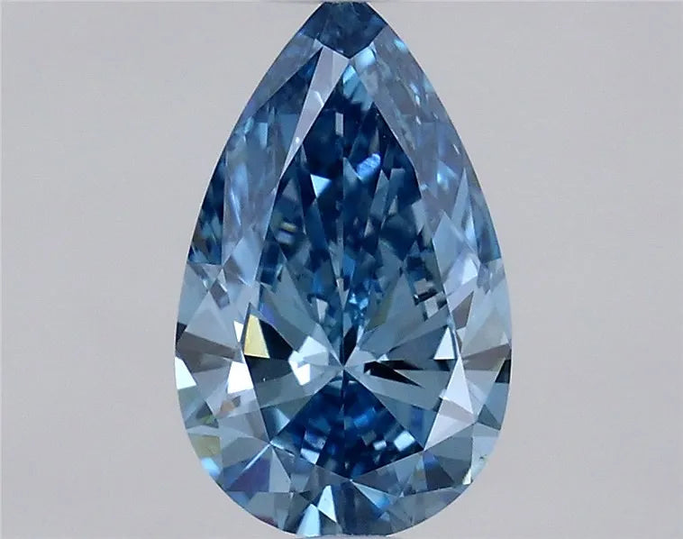 0.76ct Pear Lab Grown Diamond (Colour Fancy Vivid Blue, Clarity VS1, IGI Certified)