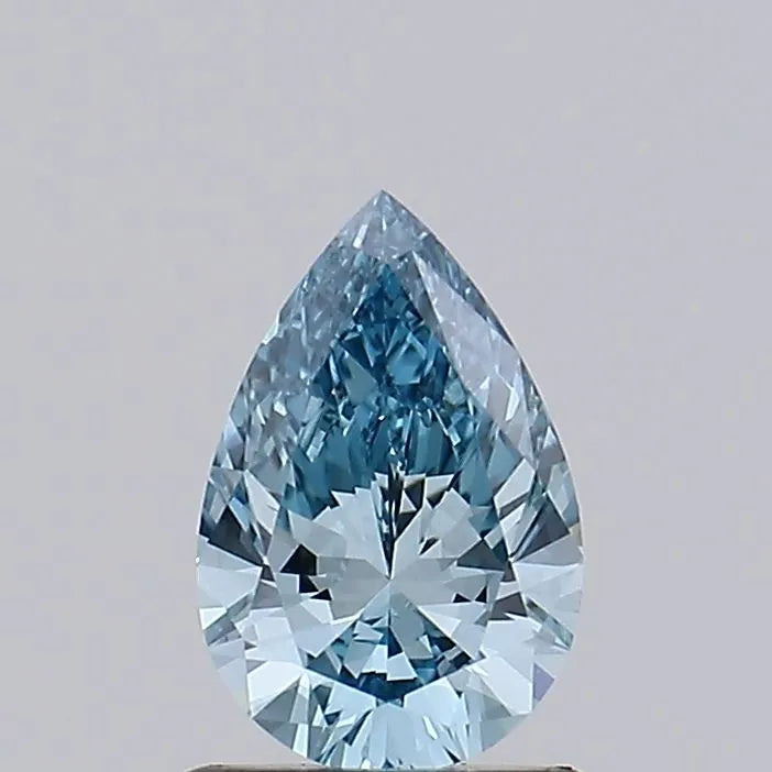 0.82ct Pear Lab Grown Diamond (Colour Fancy Vivid Blue, Clarity VVS2, IGI Certified)