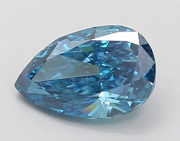 0.89ct Pear Lab Grown Diamond (Colour Fancy Vivid Blue, Clarity VS1, IGI Certified)