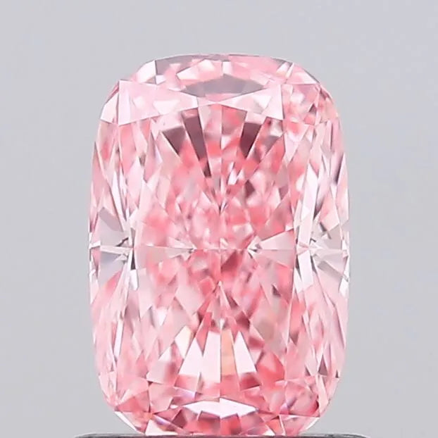0.90ct Cushion modified Lab Grown Diamond (Colour Fancy Vivid Pink, Clarity VVS2, IGI Certified)