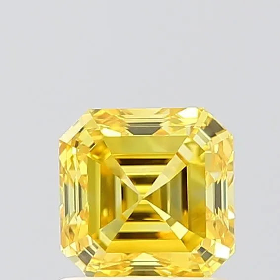 1.00ct Asscher Lab Grown Diamond (Colour Fancy Vivid Yellow, Clarity VVS2, IGI Certified)