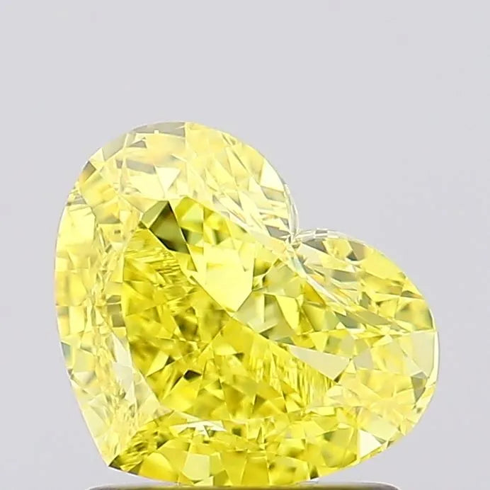 1.41ct Heart Lab Grown Diamond (Colour Fancy Vivid Yellow, Clarity VVS2, IGI Certified)