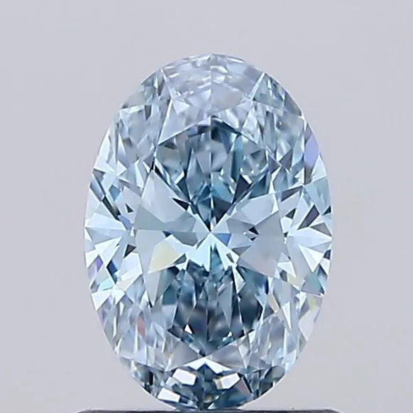 0.84ct Oval Lab Grown Diamond (Colour Fancy Intense Blue, Clarity VVS1, IGI Certified)