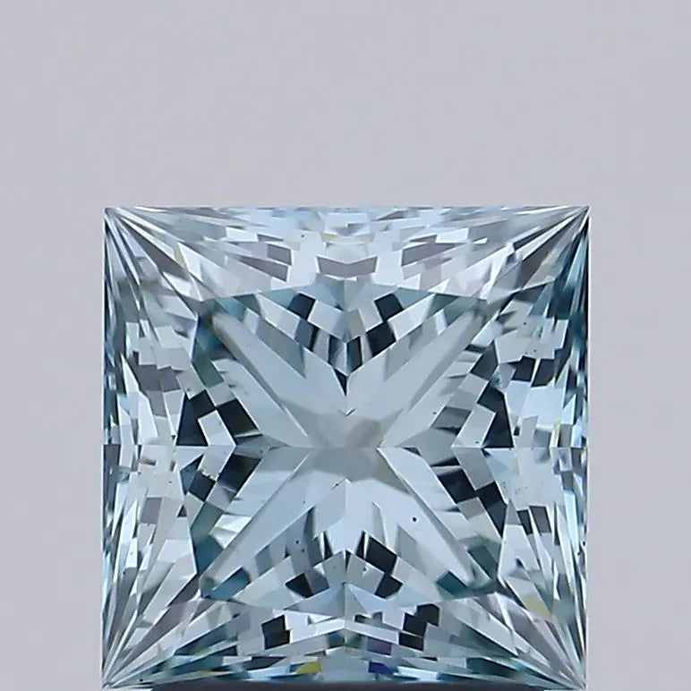 2.02ct Princess Lab Grown Diamond (Colour Fancy Intense Blueish Green, Clarity VS1, IGI Certified)