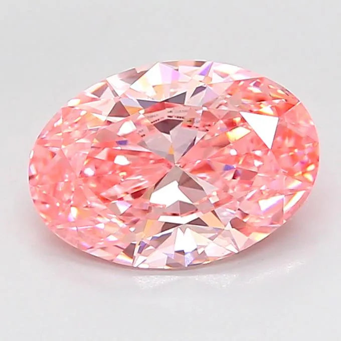 3.05ct Oval Lab Grown Diamond (Colour Fancy Vivid Pink, Clarity VS1, IGI Certified)