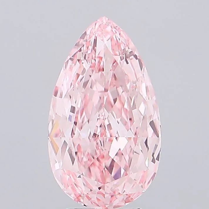 4.80ct Pear Lab Grown Diamond (Colour Fancy Vivid Pink, Clarity VVS2, IGI Certified)