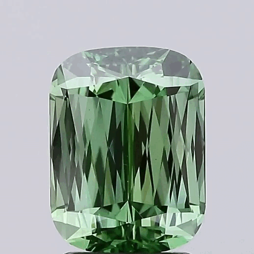 2.41ct Cushion modified Lab Grown Diamond (Fancy Vivid Green, Clarity VVS2, IGI)