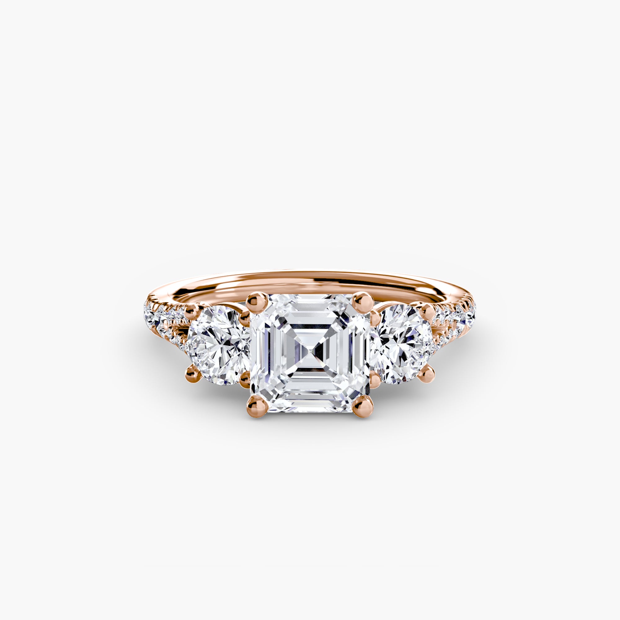 Bague Themis émeraude carrée personnalisable, choisissez le diamant central & le métal précieux de votre choix avec la Maison française Exquisite Lab Diamonds