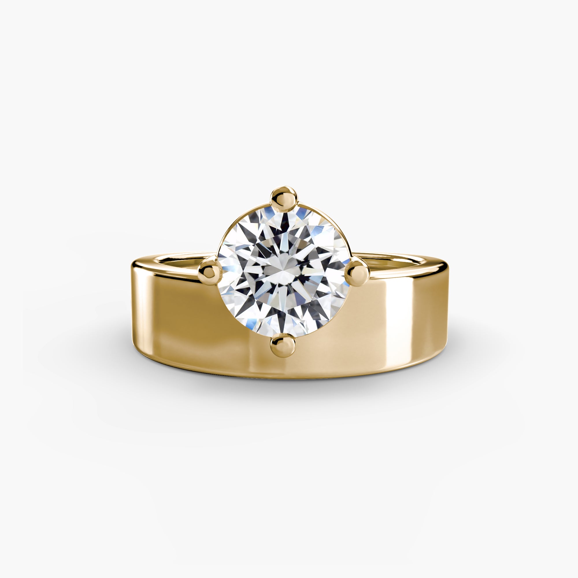 Bague Caelum, bague personnalisable sur mesure, pour homme , pour femme. En diamant de laboratoire rond et or 18K ou platine. Maison Exquisite Lab Diamonds Paris