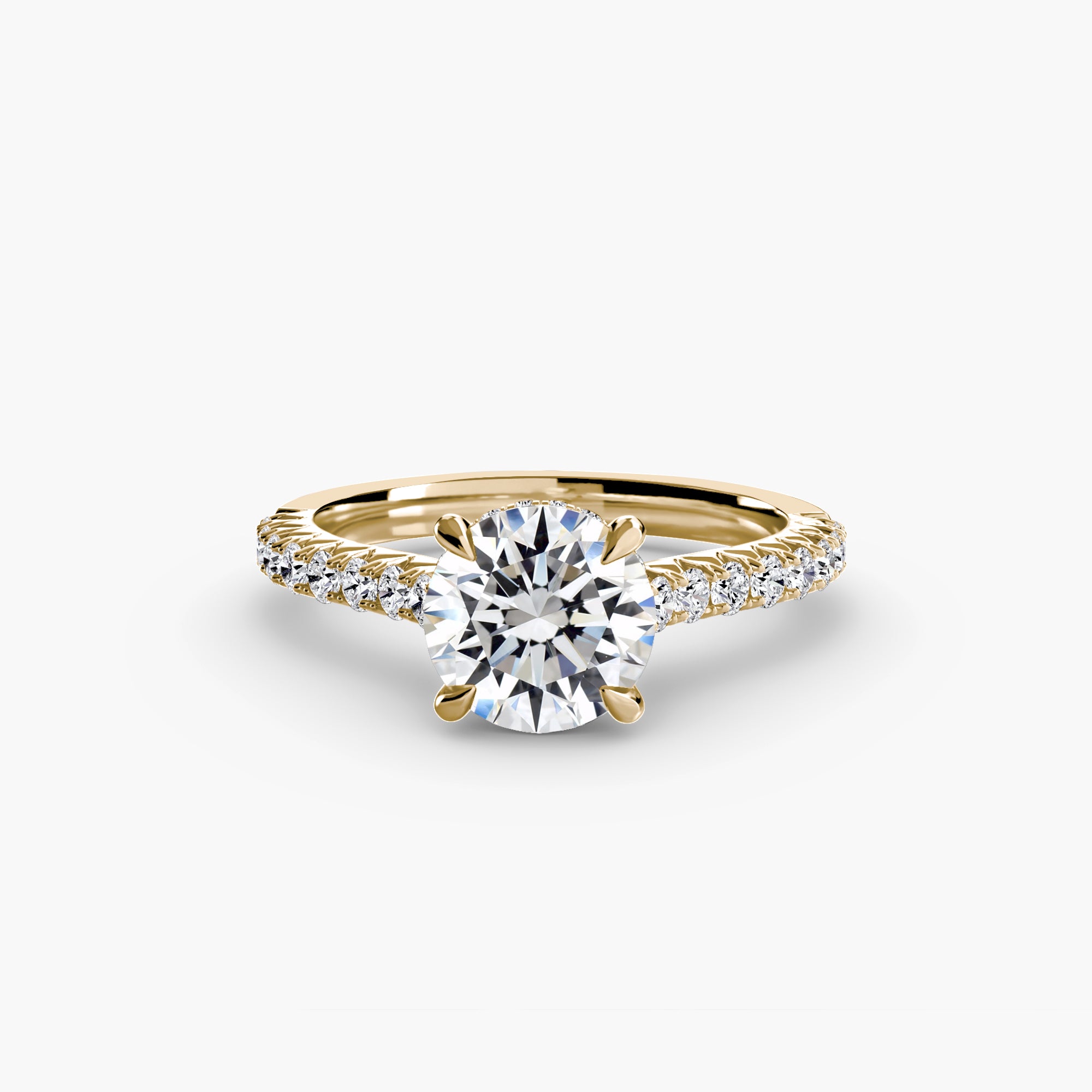 Bague solitaire Fulgis diamant de laboratoire rond certifié. Exquisite Lab Diamonds Paris