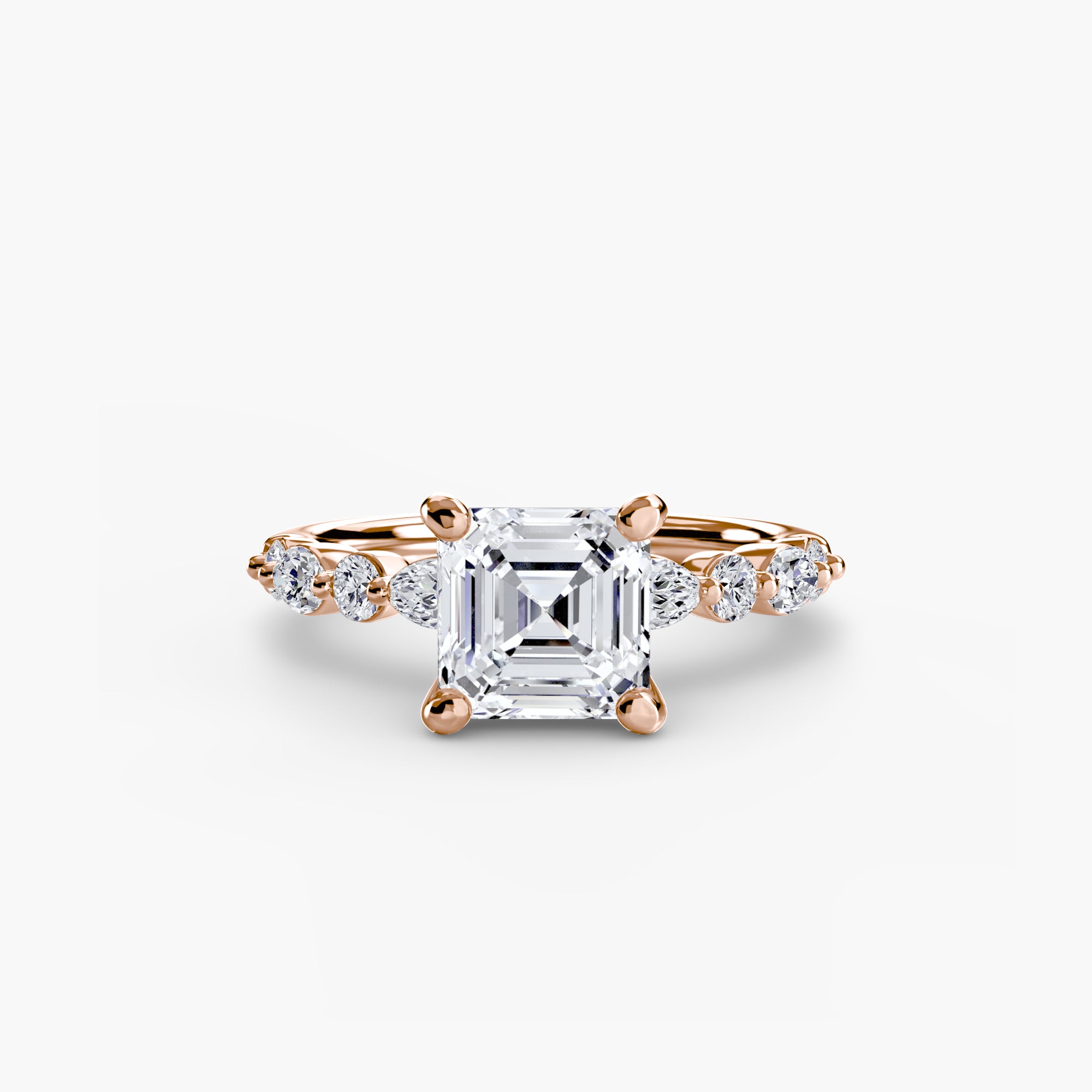 Bague solitaire à personnaliser - diamant de laboratoire Asscher - Maison française Exquisite Lab Diamonds.