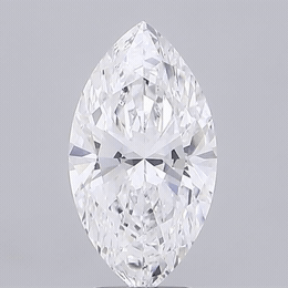 Diamant de laboratoire forme marquise - 4 carats- couleur D -