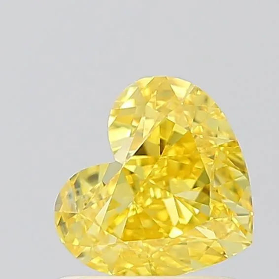 Diamant de laboratoire cœur - Yellow vivid - couleur jaune