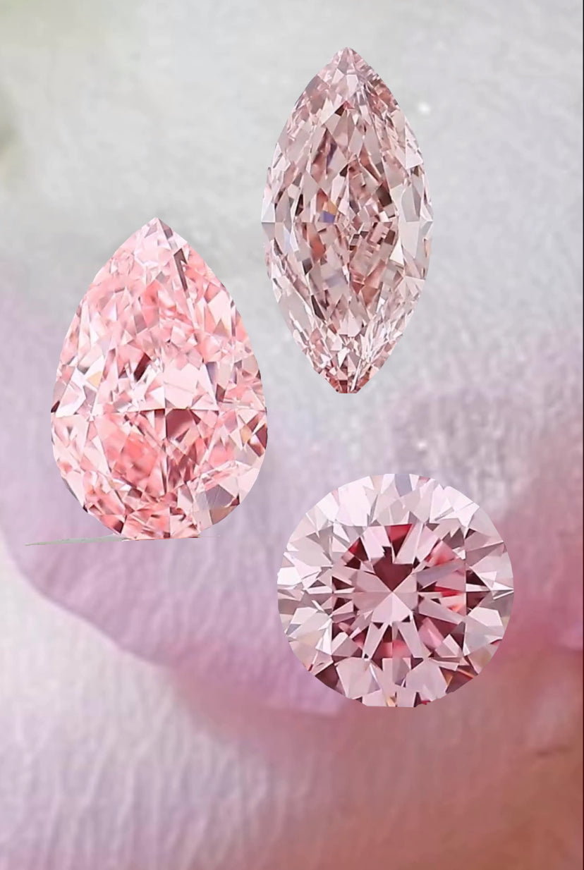 Diamants de laboratoire de couleur rose - Exquisite lab Diamonds