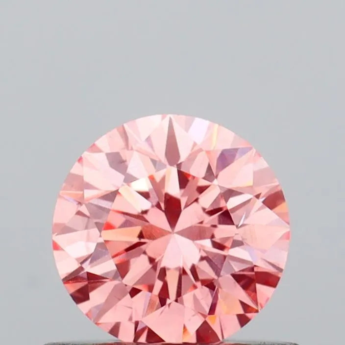 0.52ct Round Lab Grown Diamond (Colour Fancy Vivid Pink, Clarity VS1, Cut VG, IGI Certified)