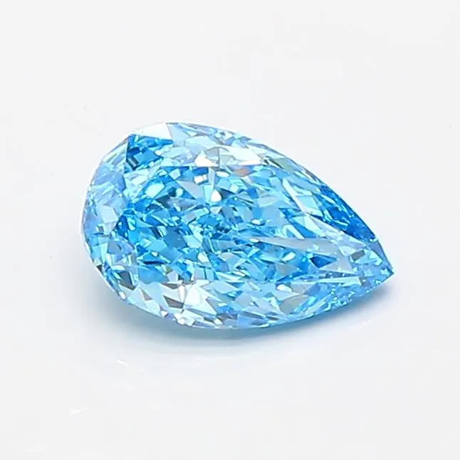 0.60ct Pear Lab Grown Diamond (Colour Fancy Vivid Blue, Clarity VVS1, IGI Certified)