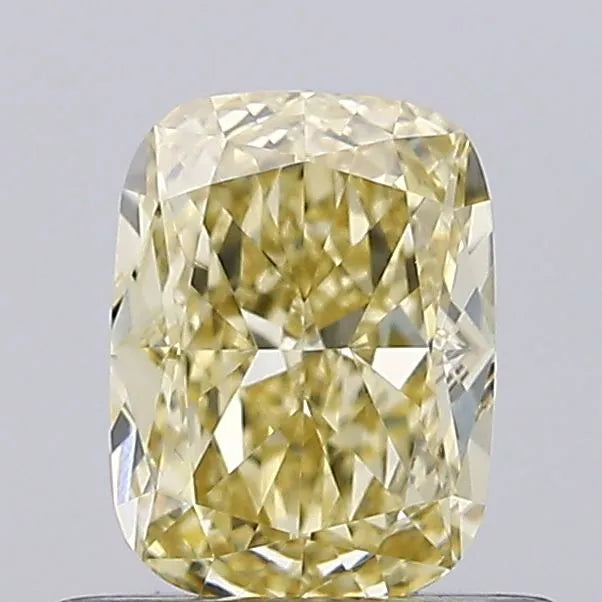 0.62ct Cushion modified Lab Grown Diamond (Colour Fancy Intense Yellow, Clarity VVS2, IGI Certified)