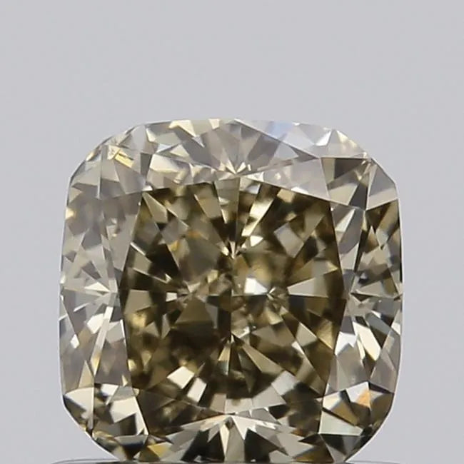 0.72ct Cushion modified Lab Grown Diamond (Colour Fancy Gray Yellow, Clarity VS1, IGI Certified)