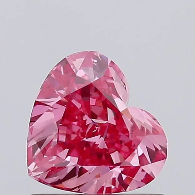 0.82ct Heart Lab Grown Diamond (Colour Fancy Vivid Pink, Clarity VVS2, IGI Certified)