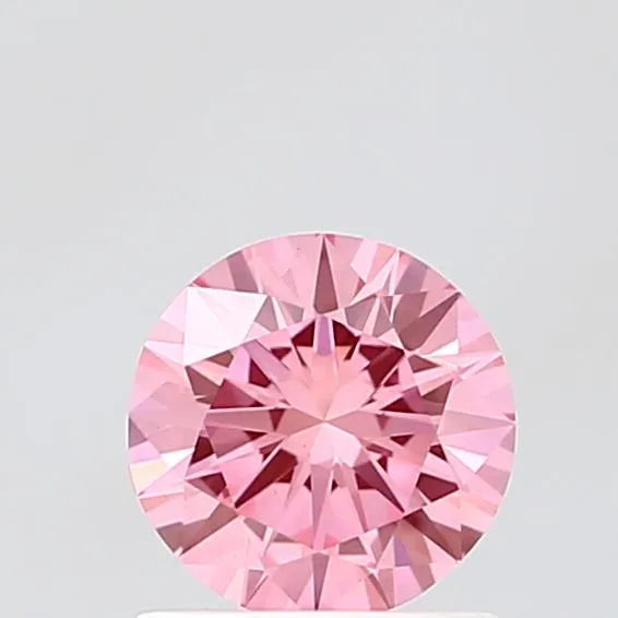 0.90ct Round Lab Grown Diamond (Colour Fancy Vivid Pink, Clarity VS1, Cut EX, IGI Certified)