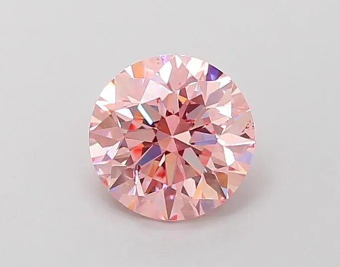 0.96ct Round Lab Grown Diamond (Colour Fancy Intense Pink, Clarity SI1, Cut EX, IGI Certified)