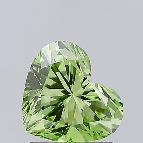 1.08ct Heart Lab Grown Diamond (Colour Fancy Vivid Green, Clarity VVS1, IGI Certified)