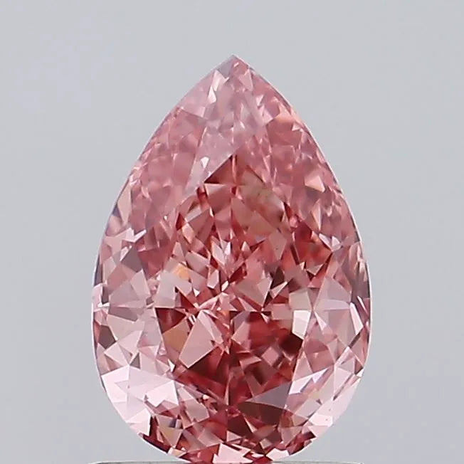1.18ct Pear Lab Grown Diamond (Fancy Vivid Pink, Clarity VVS2, IGI)