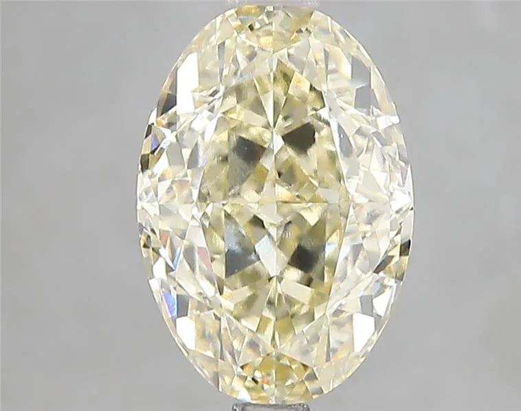 3.10ct Oval Lab Grown Diamond (Colour Fancy Light Yellow, Clarity VVS2, Cut GD, IGI Certified)
