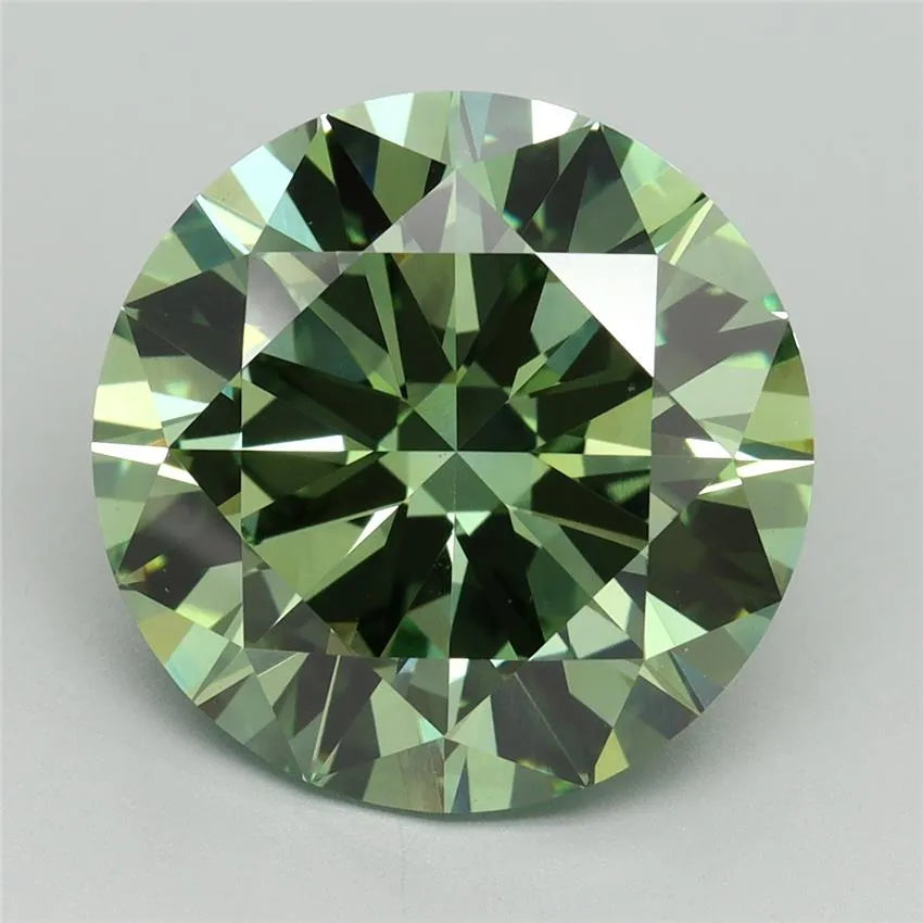 8.04ct Round Lab Grown Diamond (Colour Fancy Vivid Green, Clarity VS1, Cut EX, IGI Certified)