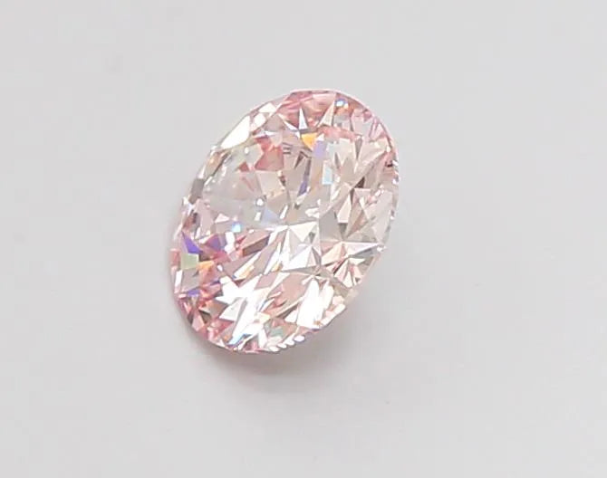 0.70ct Round Lab Grown Diamond (Light Brownish Pink, Clarity VS1, Cut GD, IGI)
