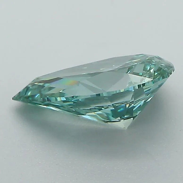 1.44ct Pear Lab Grown Diamond (Fancy Vivid Green, Clarity VS1, Cut GD, IGI)