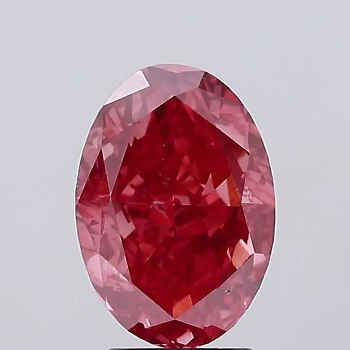 3.32ct Oval Lab Grown Diamond (Colour Fancy Vivid Pink, Clarity VS2, IGI Certified)