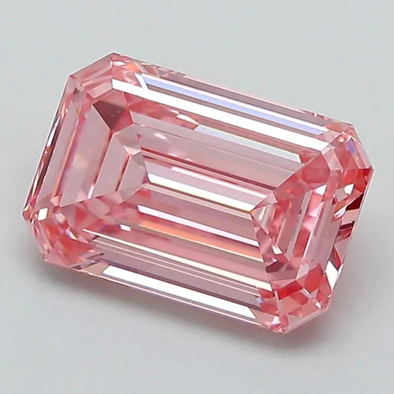 2.04ct Emerald Lab Grown Diamond (Colour Fancy Intense Pink, Clarity VVS2, IGI Certified)