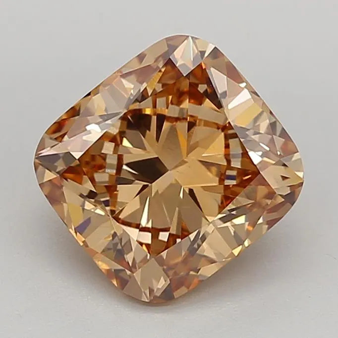 3.12ct Cushion brilliant Lab Grown Diamond (Fancy Brown, Clarity VS1, IGI)