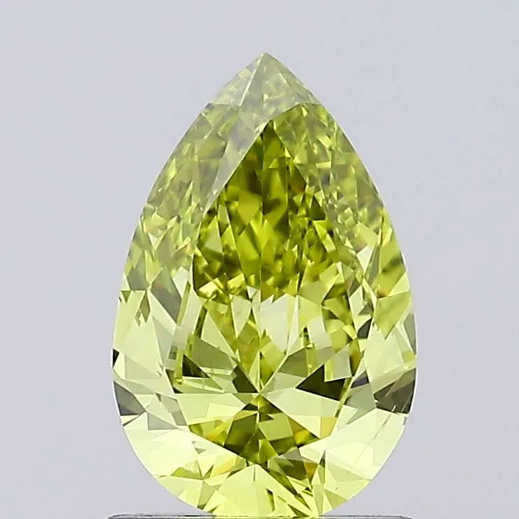 1.07ct Pear Lab Grown Diamond (Colour Fancy Vivid Yellow, Clarity VVS2, IGI Certified)