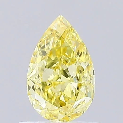 0.73ct Pear Lab Grown Diamond (Colour Fancy Intense Yellow, Clarity VS1, IGI Certified)