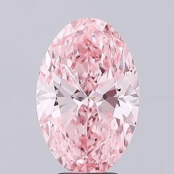 4.00ct Oval Lab Grown Diamond (Colour Fancy Vivid Pink, Clarity VVS2, IGI Certified)