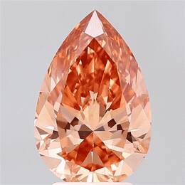 Diamant de laboratoire poire 3,00 carats Fancy Vivid Brown Pink VS1 certifié IGI