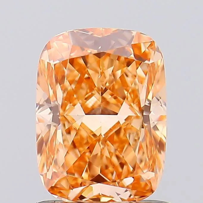 1.00ct Cushion modified Lab Grown Diamond (Colour Fancy Vivid Orange, Clarity VS1, IGI Certified)