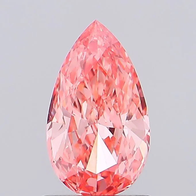 1.00ct Pear Lab Grown Diamond (Colour Fancy Vivid Pink, Clarity VVS2, IGI Certified)
