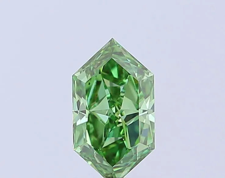 1.01ct Hexagonal Lab Grown Diamond (Colour Fancy Vivid Green, Clarity VS1, IGI Certified)