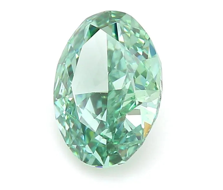 1.01ct Oval Lab Grown Diamond (Colour Fancy Vivid Green, Clarity VVS2, IGI Certified)