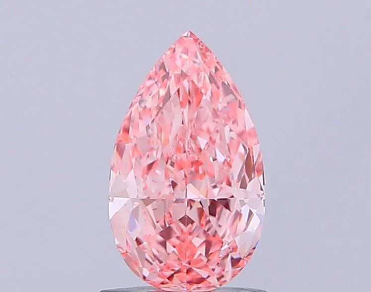 1.01ct Pear Lab Grown Diamond (Colour Fancy Vivid Pink, Clarity VVS2, IGI Certified)