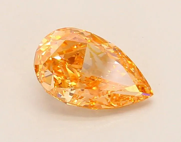 1.01ct Pear Lab Grown Diamond (Colour Fancy Vivid Pinkish Orange, Clarity VS1, IGI Certified)